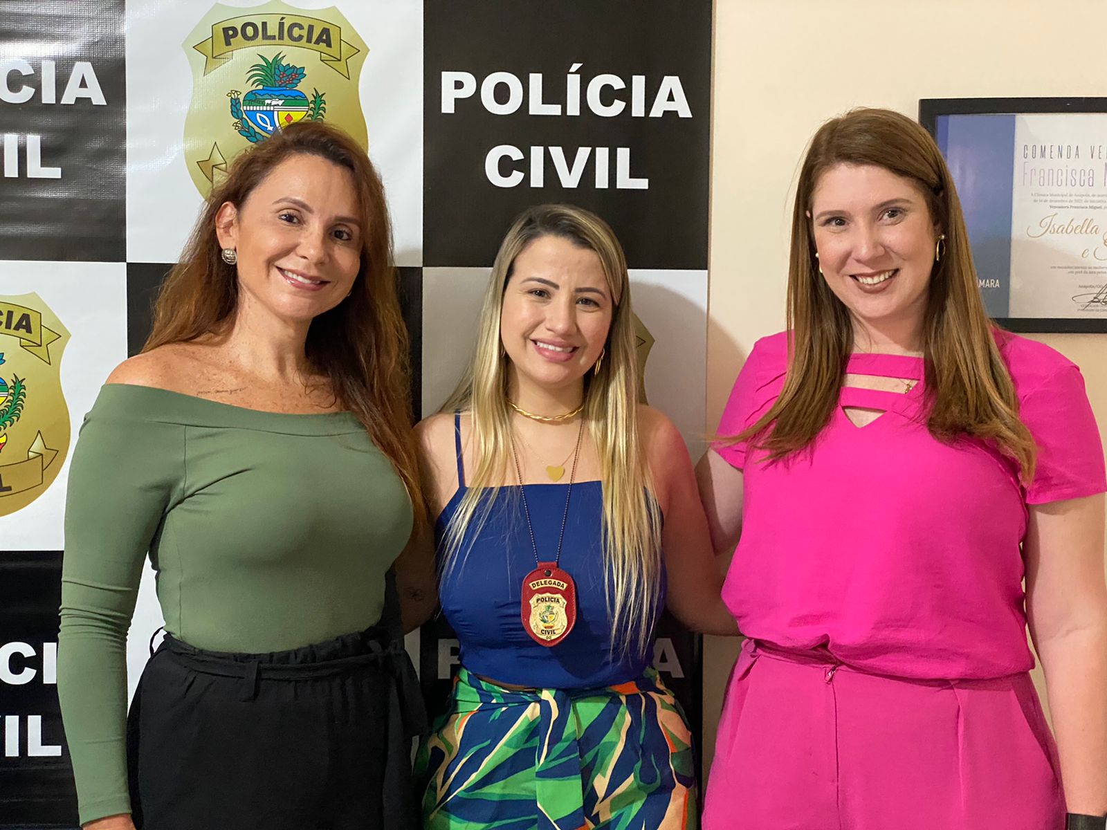 Andreia Rezende visita delegada Isabella Joy para alinhar projetos em defesa da mulher