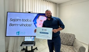 Cabo Fred Caixeta participa de entrega do cheque da fundação CSN