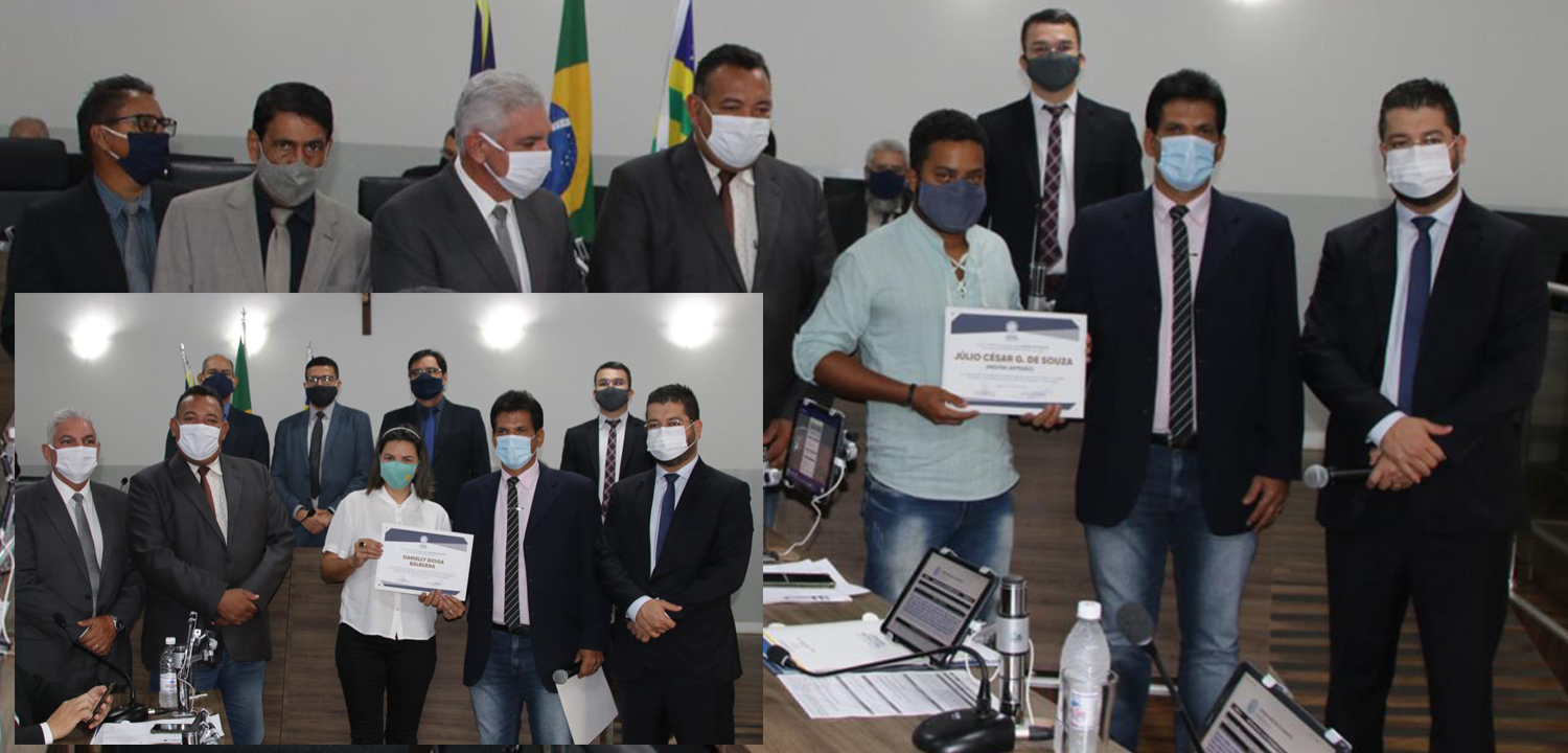 Câmara Municipal entrega moções de aplauso a artesão e assistente social