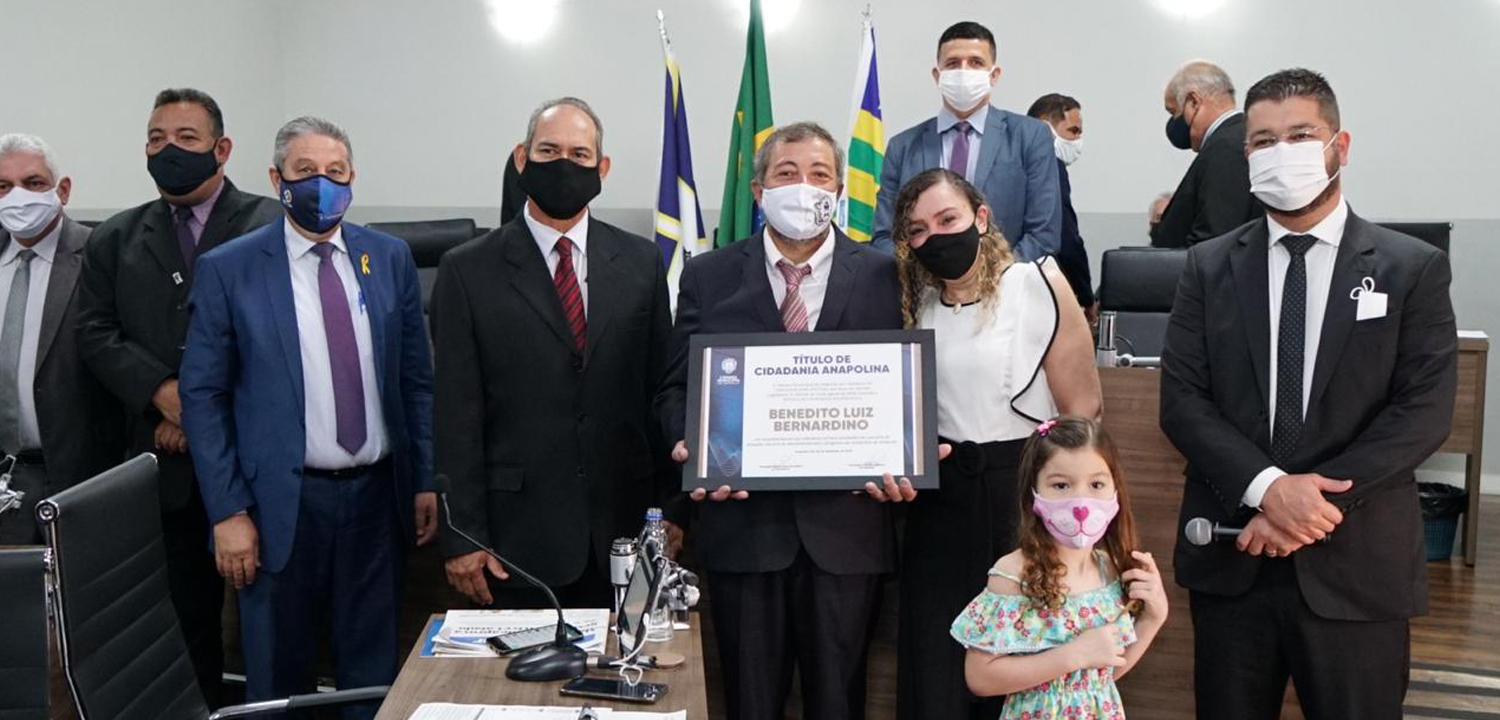 Câmara entrega título de cidadania anapolina ao empresário Benedito Luiz