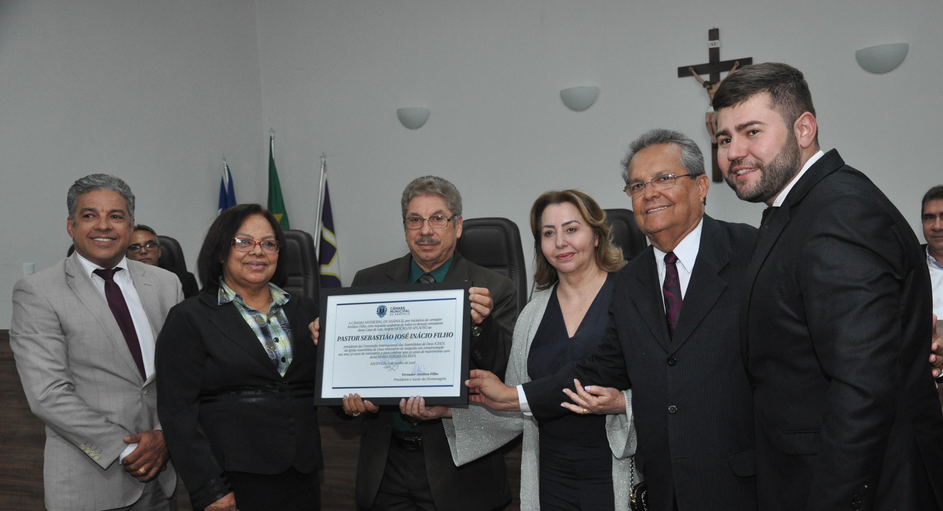Câmara presta homenagem ao pastor Sebastião José Inácio, por 50 anos de ministério 