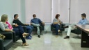 Leandro Ribeiro e Fred Caixeta conversam com representantes do SindAnápolis Leandro Ribeiro e Fred Caixeta conversam com representantes do SindAnápolis