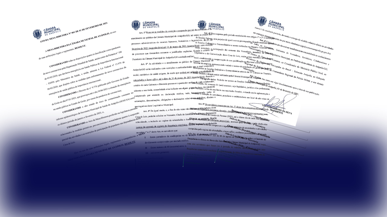 Novo ato da Mesa suspende atividades e atendimentos na Câmara como prevenção à Covid-19