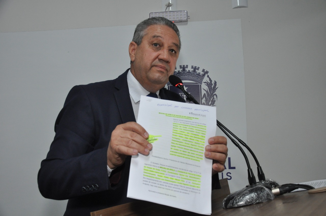 Pastor Elias apresenta Moção de Apelo solicitando revisão de taxas cartorárias