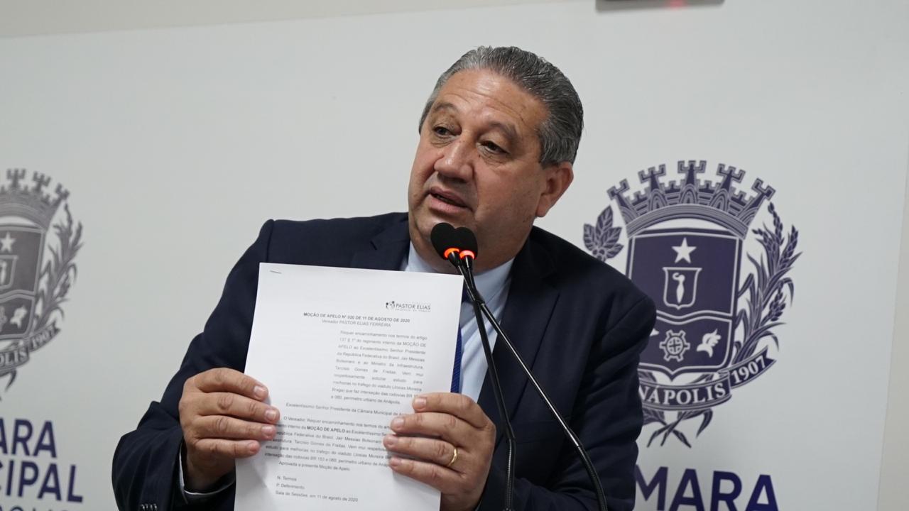 Pastor Elias pede estudo para melhorias no tráfego do viaduto Miguel Moreira Braga