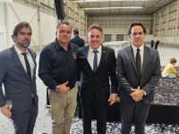 Policial Federal Suender prestigia inauguração de unidade da DFA Defense, indústria que vai fabricar armas no Daia