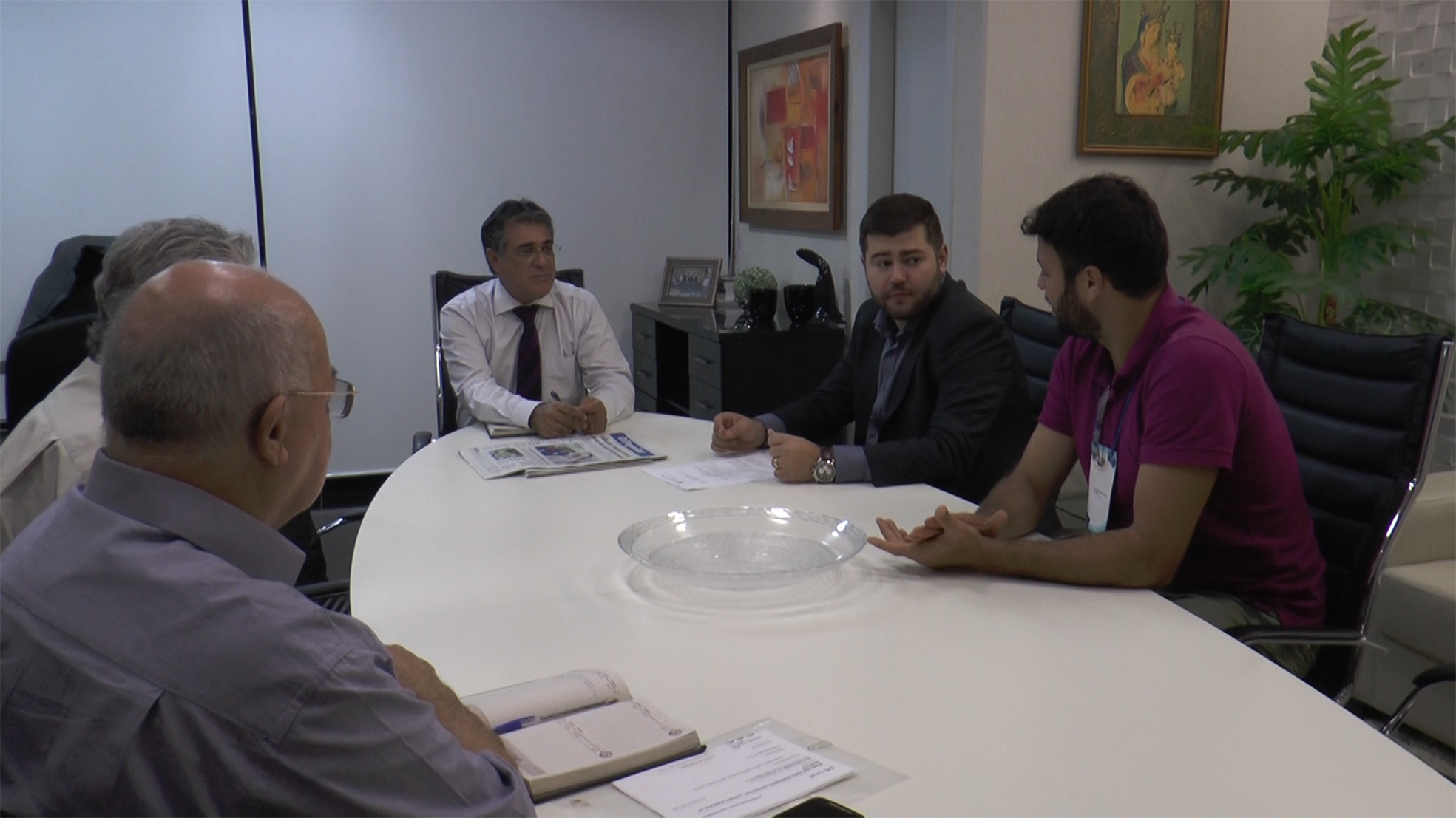 Presidente Amilton e diretores visitam conselheiro Joaquim Alves Neto para estreitar laços com o TCM