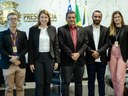 Presidente da Câmara recebe a Superintendência dos Correios em Goiás e trata de parcerias entre a empresa e os governos