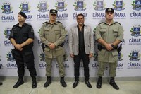 Presidente Domingos Paula se reúne comandantes do 3º CRPM e da CPE