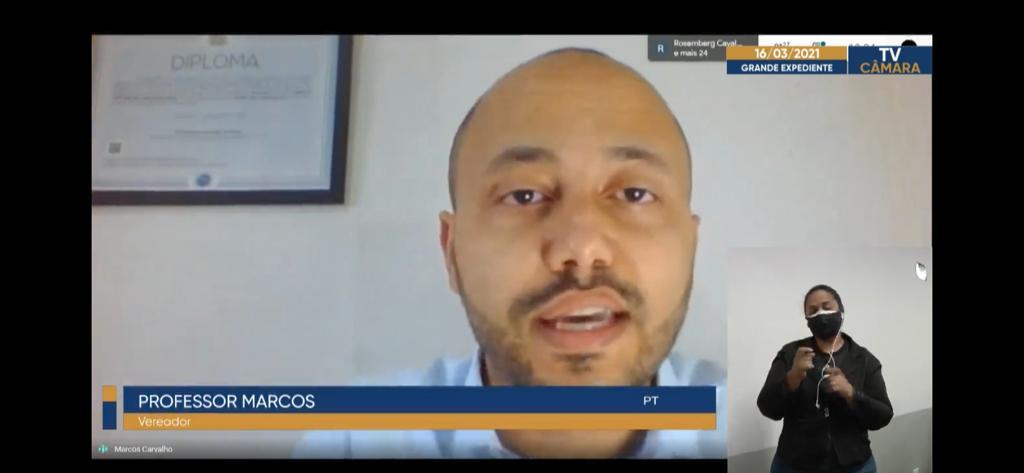 Professor Marcos pede amparo para pessoas que perderam familiares para a covid em Anápolis