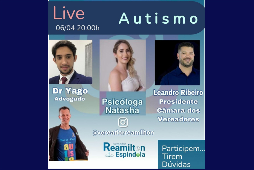 Reamilton promove debate ao vivo no Instagram para tratar dos direitos dos autistas