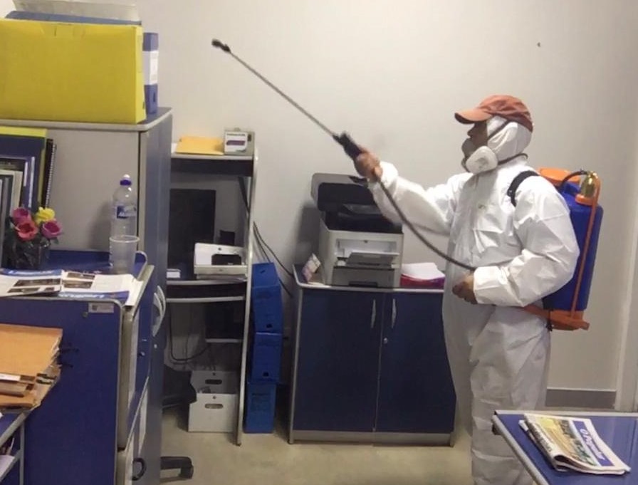 Sanitização realizada em instalações da Câmara e no plenário