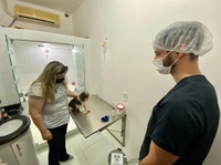  Seliane da SOS aciona Polícia Militar e resgata 3 cachorros vítimas de maus-tratos