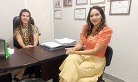 Thaís Souza recebe vereadora Cátia Rodrigues, de Formosa, para intercâmbio e troca de experiências legislativas