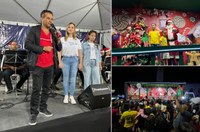 Domingos Paula diz que Caravana do Papai Noel leva "alegria do Natal" por toda a cidade