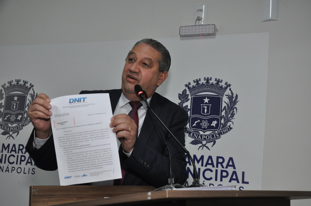 Vereador Pastor Elias pede que duplicação da BR-414 passe para responsabilidade do Dnit