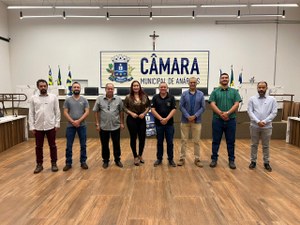 Vereador Policial Federal Suender se reúne com engenheiros do Instituto de Engenharia de Anápolis