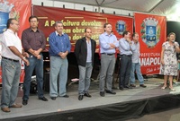 Vereadores conferem inauguração de complemento asfáltico em Goialândia