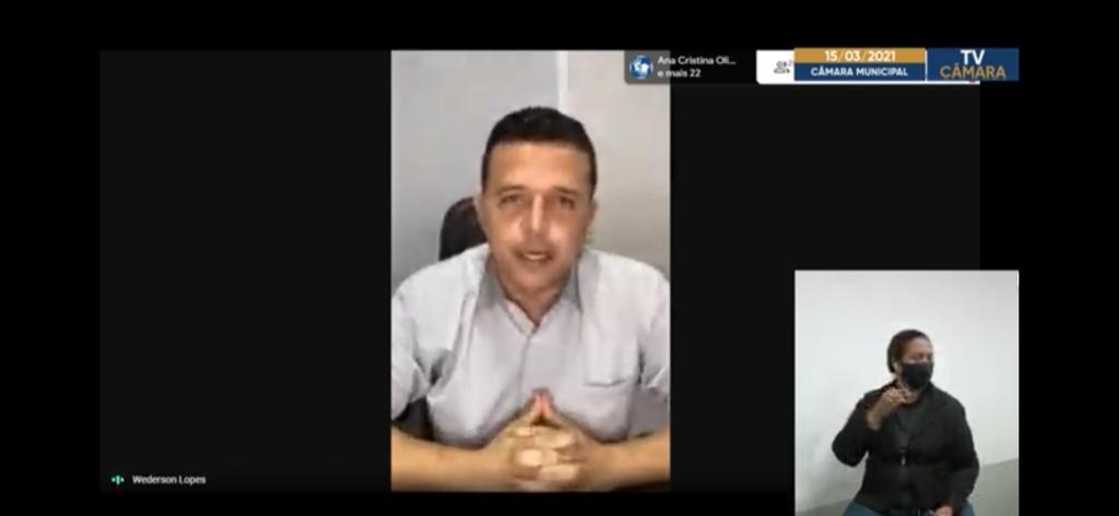 Wederson Lopes pede estudos para uso de medicamentos de tratamento precoce contra o coronavírus